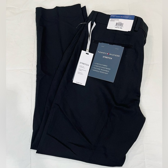 Tommy Hilfiger• Men’s Stretch Black Redmond 34W X 30L Performance Trouser Pants - Picture 1 of 11